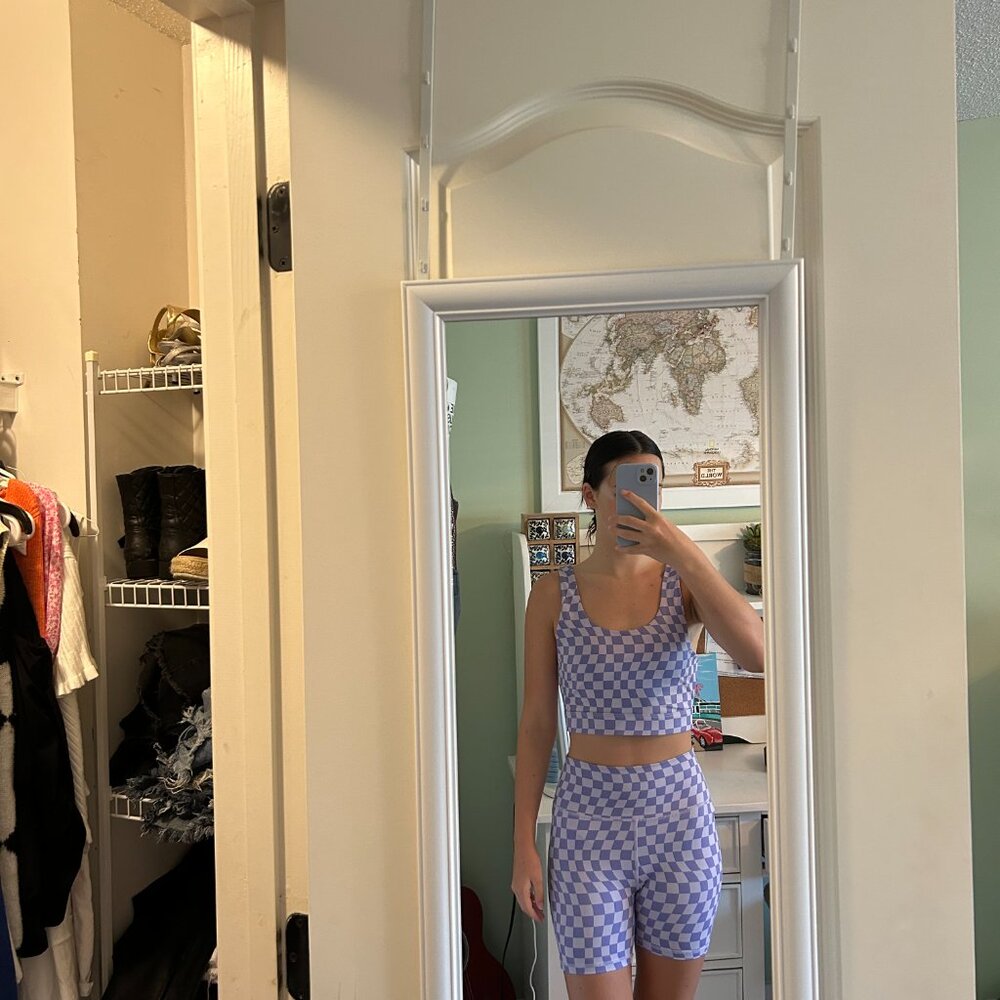 WILO Purple Checkered Workout Set MEDIUM